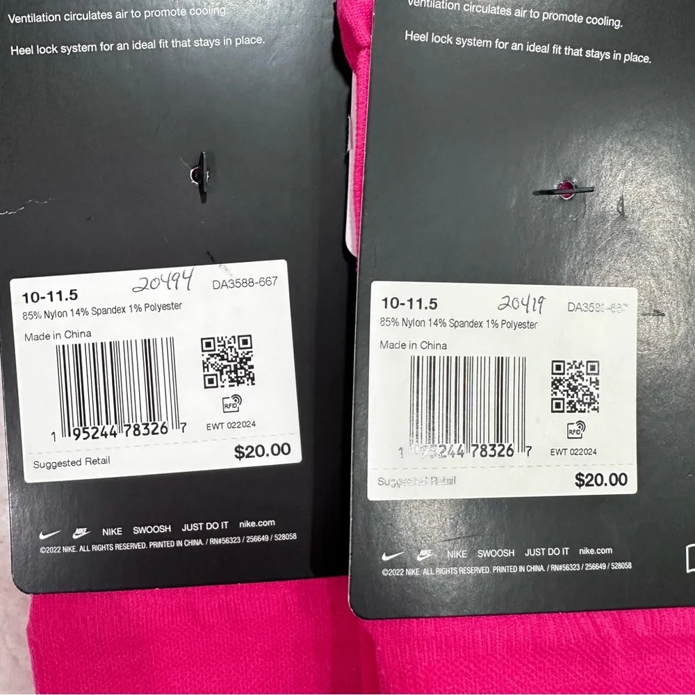 Pink Nike Spark Running Socks